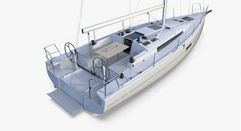 Slide: The Image of Beneteau FIRST 36 Cruise Configured Cockpit with Swim Platform - 2502541