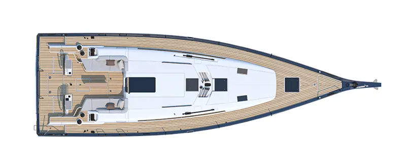 Slide: The Image of Beneteau First 44 Racer/Cruiser Deck Layout - 3261844