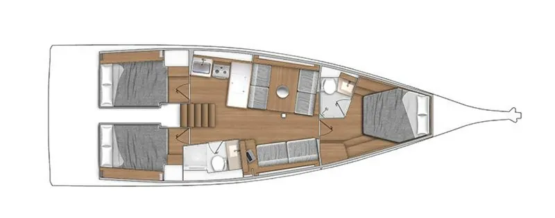Slide: The Image of Beneteau First 44 Layout Drawing - 5097617