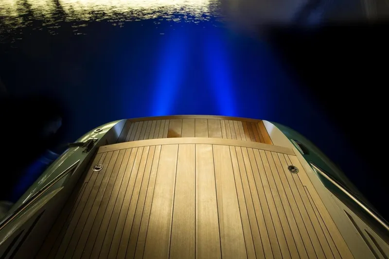 Slide: The Image of Aft & Underwater Aft deck after sunset with underwater lights on. - 3615660