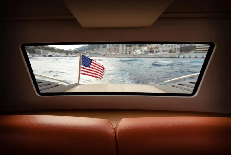 Slide: The Image of Aft salon window Aft view, looking out salon window while underway - 3615668