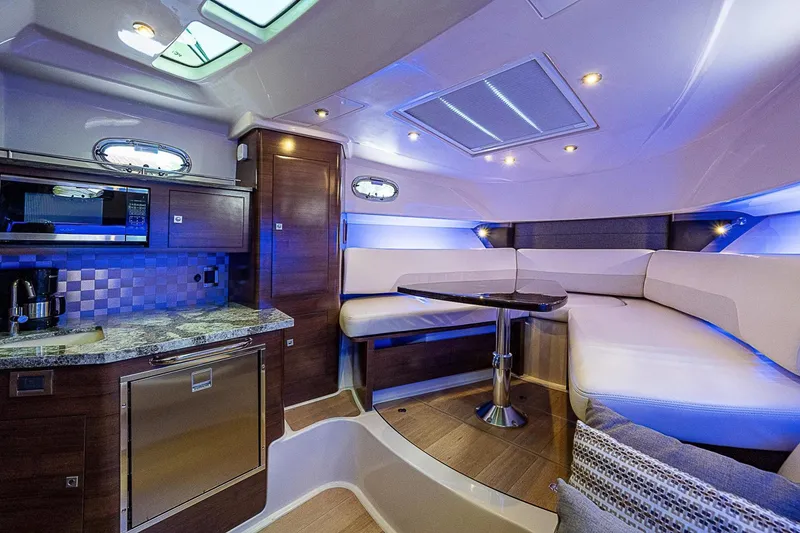 Slide: The Image of Cabin, Galley and Seating 2018 Boston Whaler 345 Conquest Paradise 4 Reels - 3638746