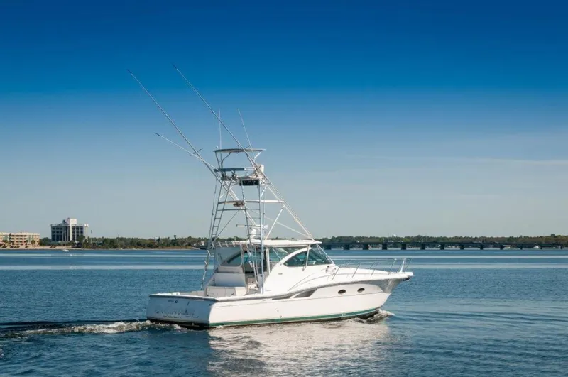 Slide: The Image of 2003 Tiara Yachts 4200 Open  Kingfisher Stbd Qrtr - 3673456