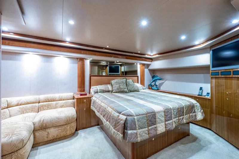 Slide: The Image of Master Stateroom 2005 Viking 74 Convertible - Reel Estate - 3698186