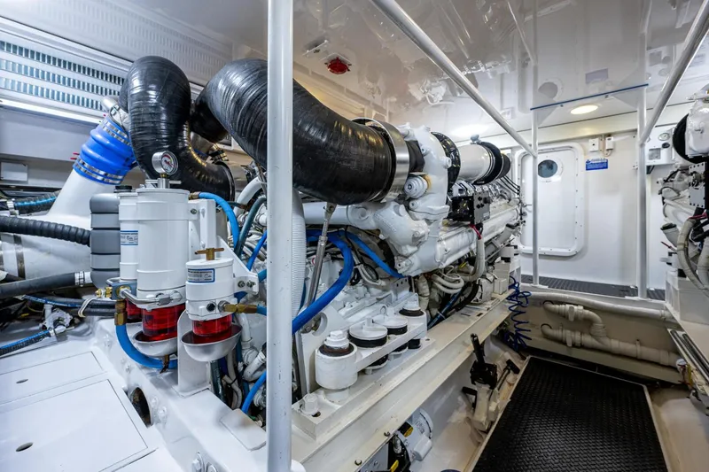 Slide: The Image of Engine Room 2005 Viking 74 Convertible - Reel Estate - 3698376