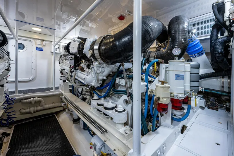 Slide: The Image of Engine Room 2005 Viking 74 Convertible - Reel Estate - 3698377