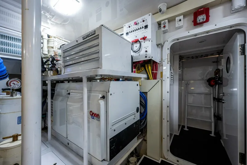 Slide: The Image of Engine Room 2005 Viking 74 Convertible - Reel Estate - 7658425