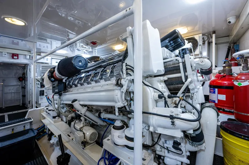 Slide: The Image of Engine Room 2005 Viking 74 Convertible - Reel Estate - 3698374