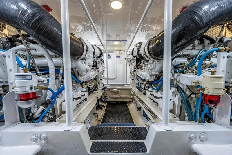Slide: The Image of Engine Room 2005 Viking 74 Convertible - Reel Estate - 3698375