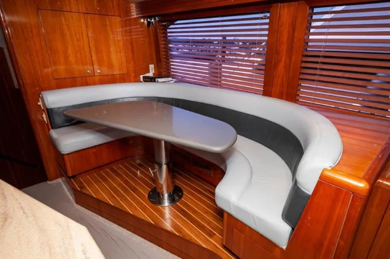 Slide: The Image of 2002 65 Hatteras Convertible Moontan Dinette (2) - 3712767