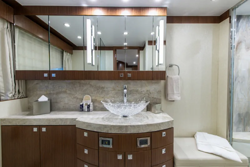 Slide: The Image of 2020 Hargrave 120' G120 Signature Series - Main Master Stateroom Head - 3702563