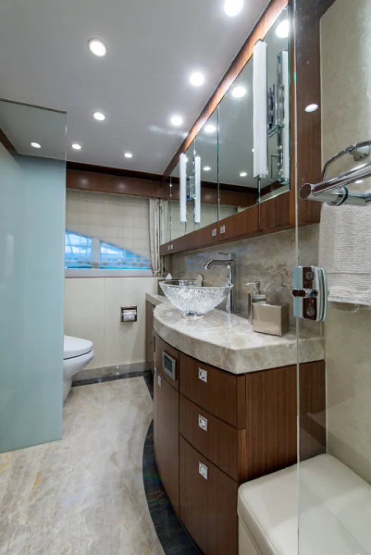 Slide: The Image of 2020 Hargrave 120' G120 Signature Series - Main Master Stateroom Head - 3702564