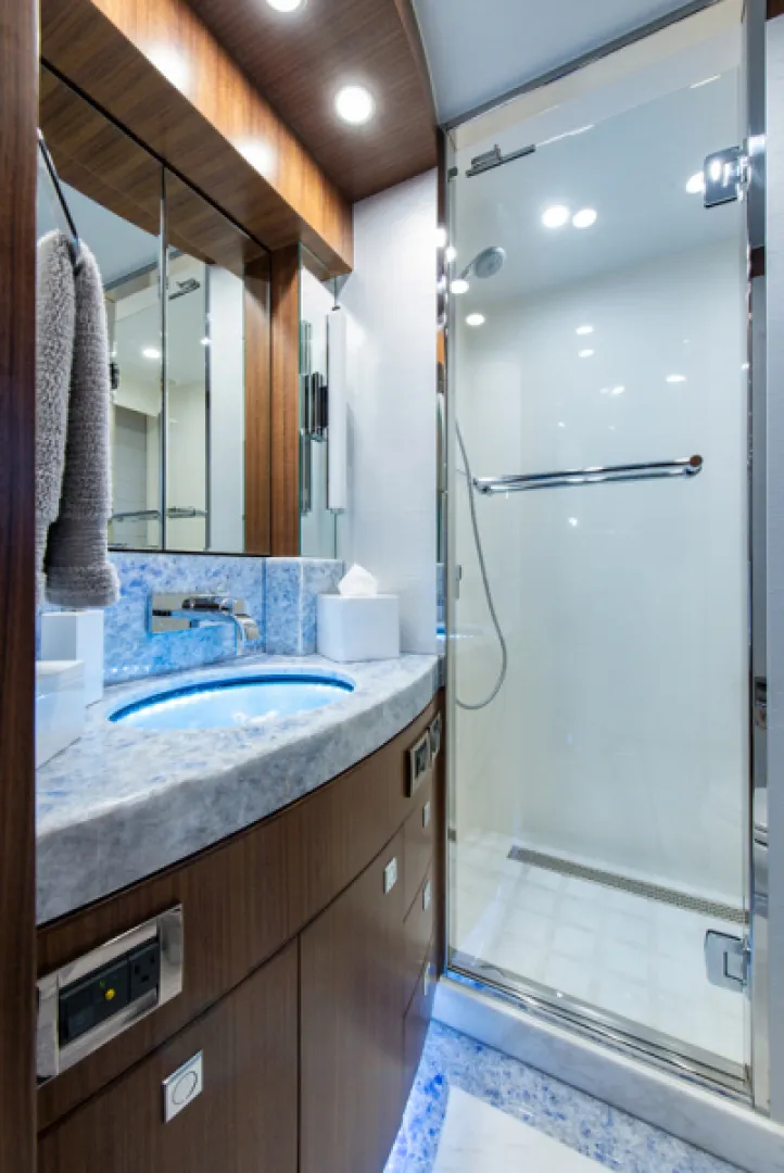 Slide: The Image of 2020 Hargrave 120' G120 Signature Series - Guest Port Stateroom Head - 3702577