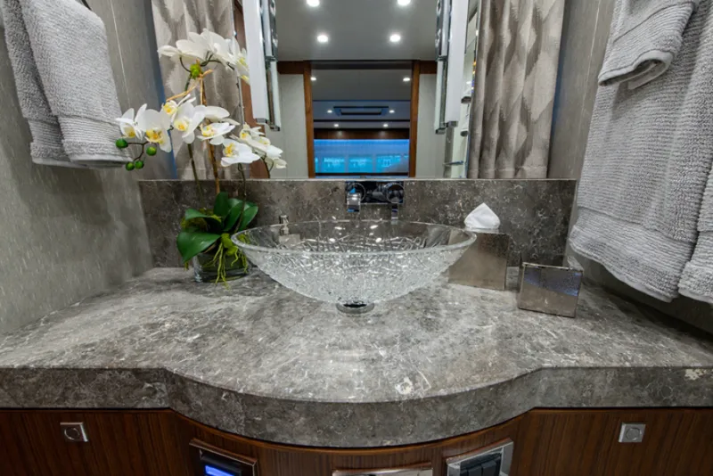 Slide: The Image of 2020 Hargrave 120' G120 Signature Series - Master Forward Stateroom Head - 3702584