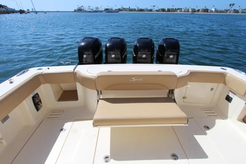 Slide: The Image of 2019 Scout 42 Center Console "NO WHERE" Cockpit Transom Seating - 3817584