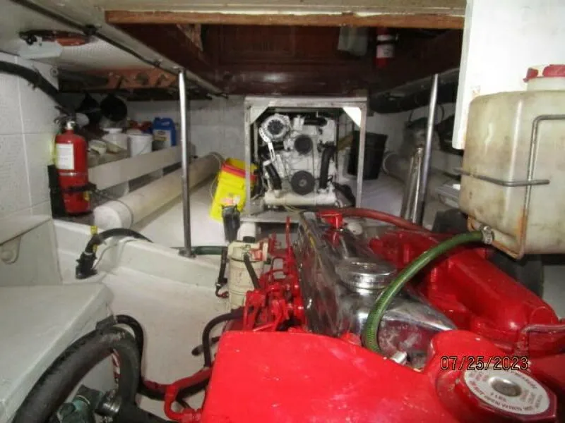 Slide: The Image of 42' Kadey-Krogen engine room aft - 3831152