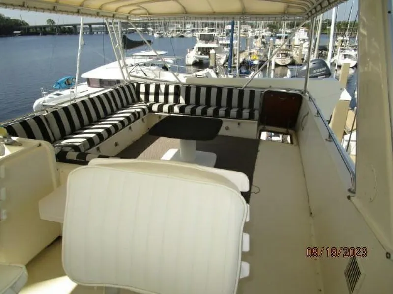 Slide: The Image of 63' Hatteras flybridge aft - 3904554