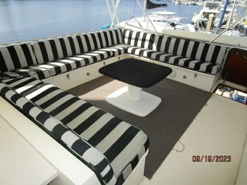 Slide: The Image of 63' Hatteras flybridge seating - 3904560