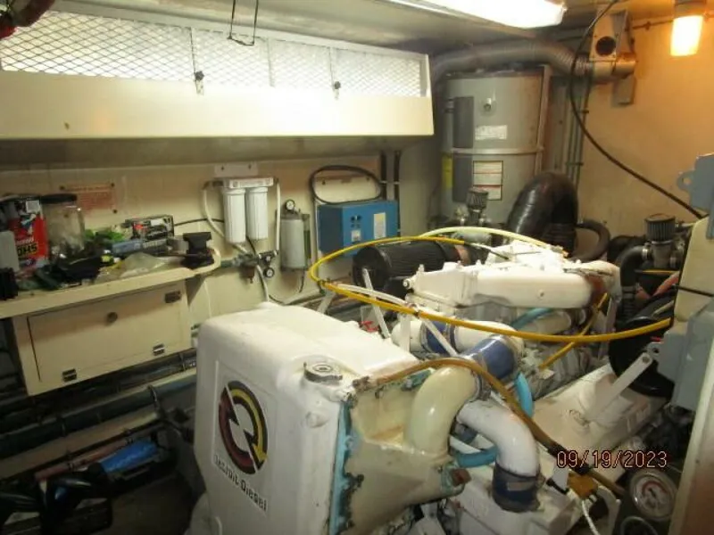 Slide: The Image of 63' Hatteras starbaord engine room - 3904621