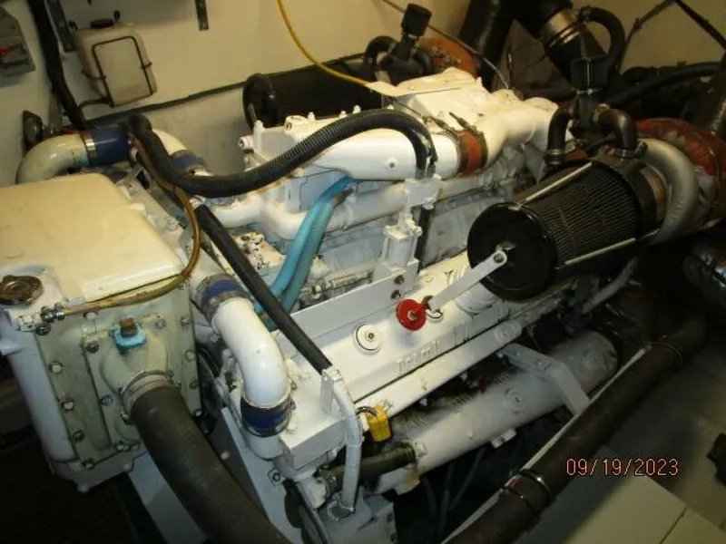 Slide: The Image of 63' Hatteras port main engine - 3904603
