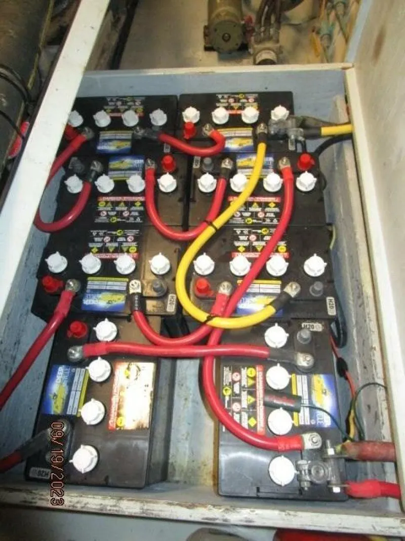 Slide: The Image of 63' Hatteras port battery bank - 3904597