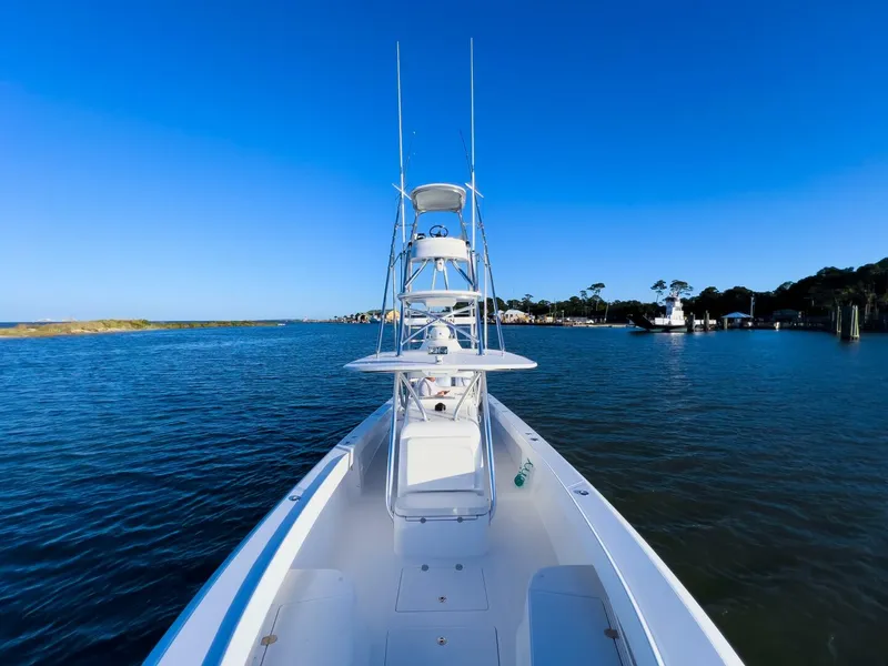 Slide: The Image of Bahama 41 Blue Bird - Forward Facing Seating And Tower 2015 Bahama 41 Center Console Blue Bird - 3929519