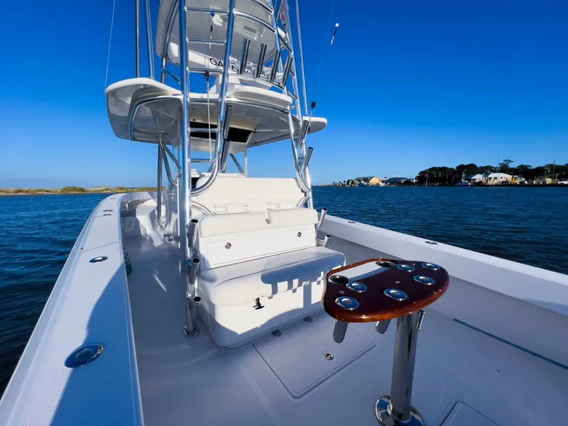 Slide: The Image of Bahama 41 Blue Bird - Aft Facing Seating and Rocket Launcher 2015 Bahama 41 Center Console Blue Bird - 3929510