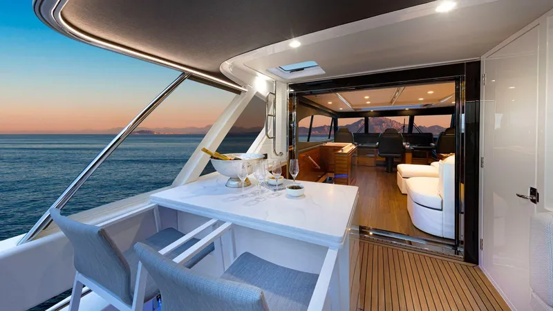 Slide: The Image of Riviera 78 Motor Yacht Flybridge Aft Deck 02 1 - 3945099