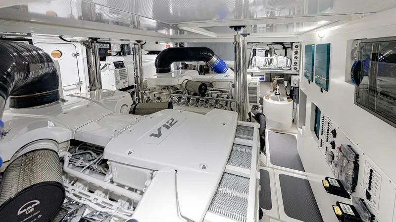 Slide: The Image of Riviera 78 Motor Yacht Engine Room 01 - 3945094