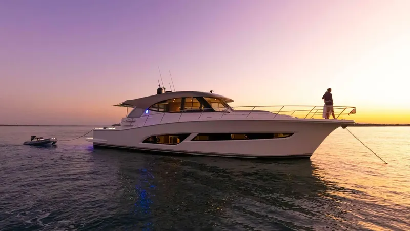 Slide: The Image of Riviera 585 SUV Anchored Sunset 011 - 3945182