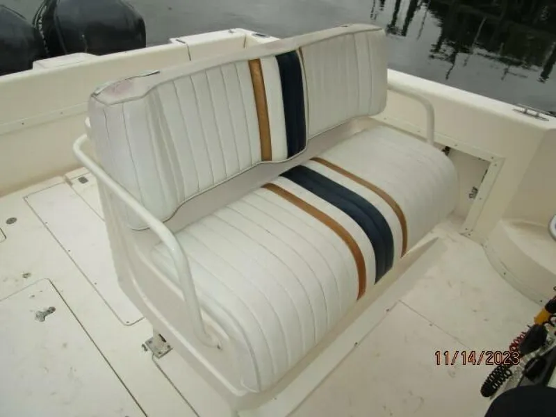 Slide: The Image of 34' Intrepid helm benchseat - 4000123