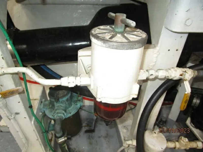 Slide: The Image of 72' DeFever starboard generator Racor fuel filter - 4045583