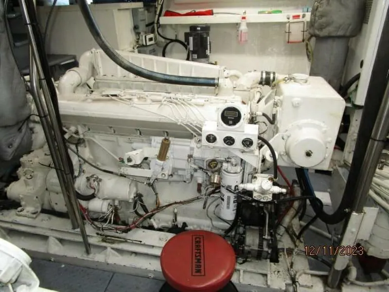 Slide: The Image of 72' DeFever starboard main engine - 4045584