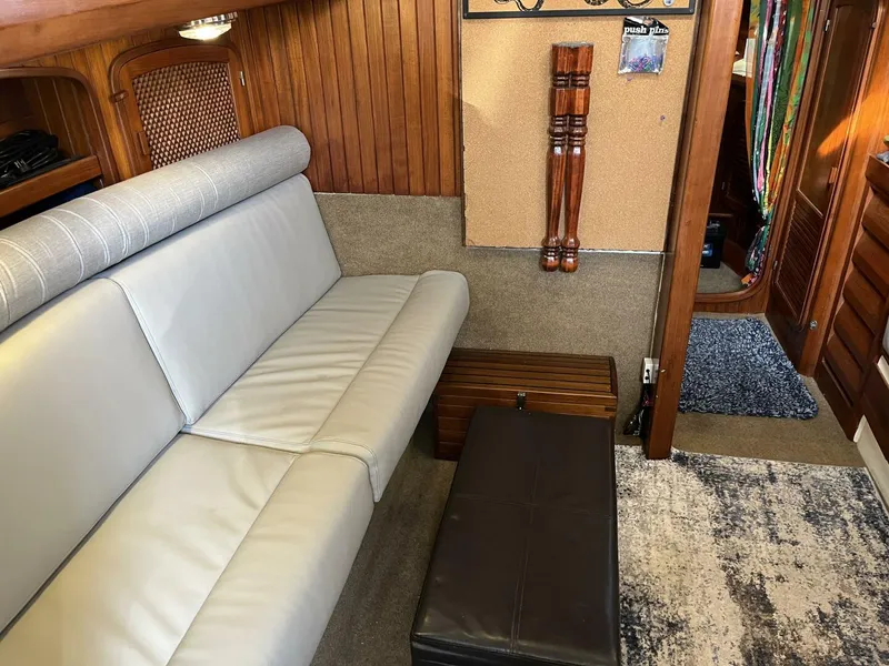 Slide: The Image of 1986 Slocum 37 Settee with dinette table stored away - 4052548