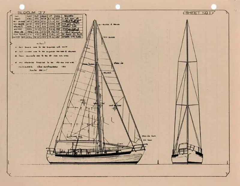 Slide: The Image of Slocum 37 Sail Plans - 4050080