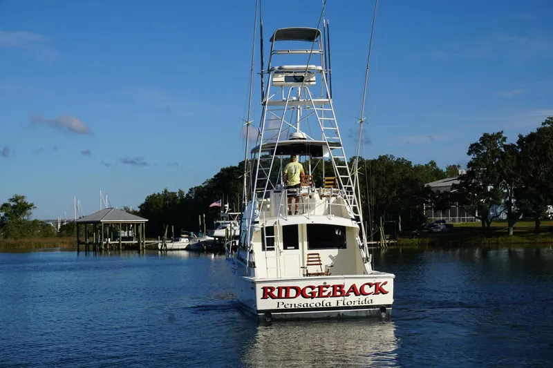 Slide: The Image of 1987 37 Bertram 37 Convertible RIDGEBACK Transom (8) - 4080454