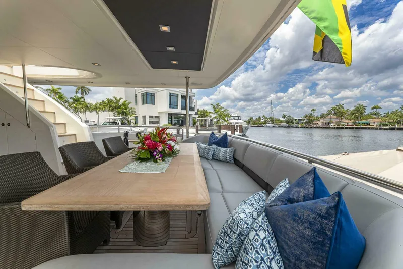 Slide: The Image of 2012 Princess 104 - Cockpit dining and seating - 4133536