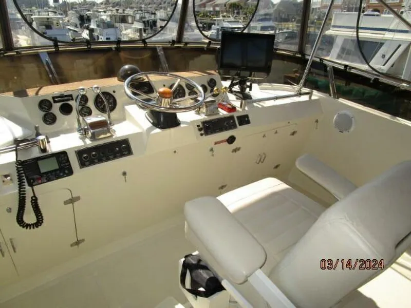 Slide: The Image of 48' Camargue flybridge helm1 - 4236599