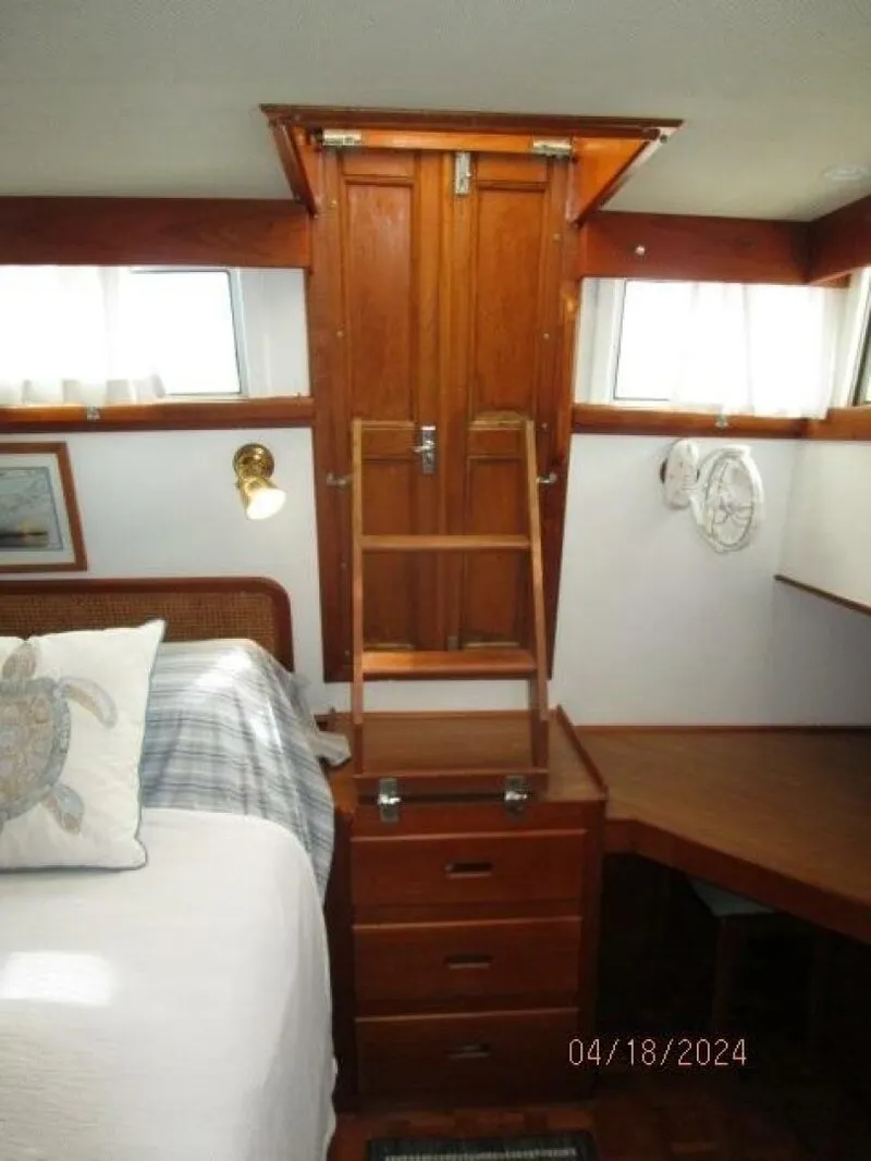 Slide: The Image of 46' Grand Bank master stateroom-aftdeck hatch - 4316002