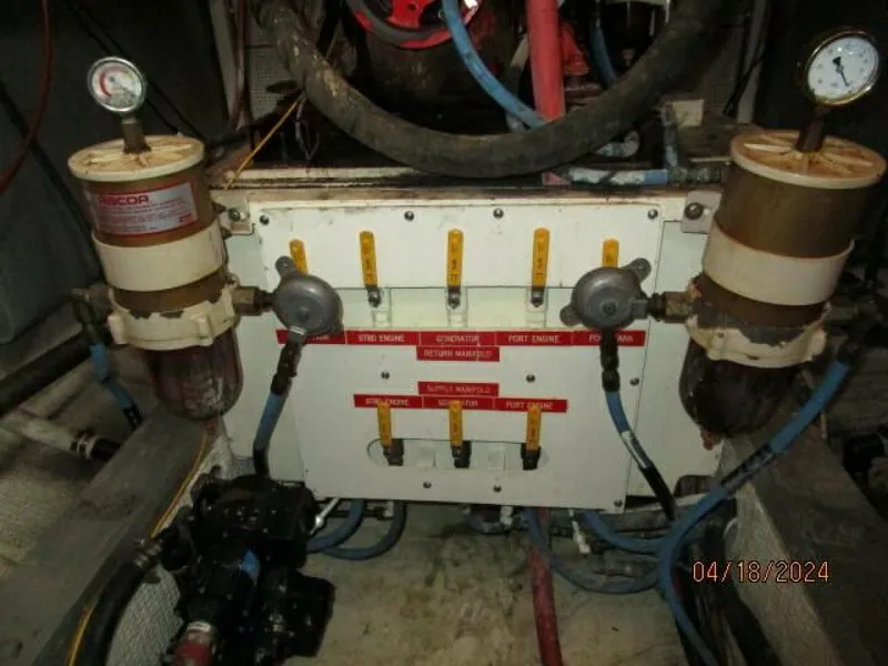 Slide: The Image of 46' Grand Banks fuel manifold-filters - 4315978
