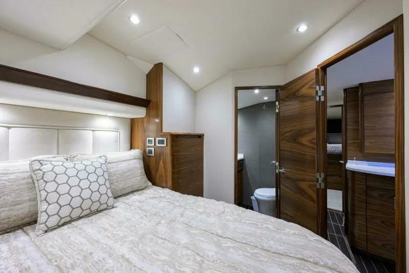 Slide: The Image of Viking 54 - TROUBLE FREE - Master Stateroom 2024 Viking 54 Sport Coupe TROUBLE FREE - 7648976