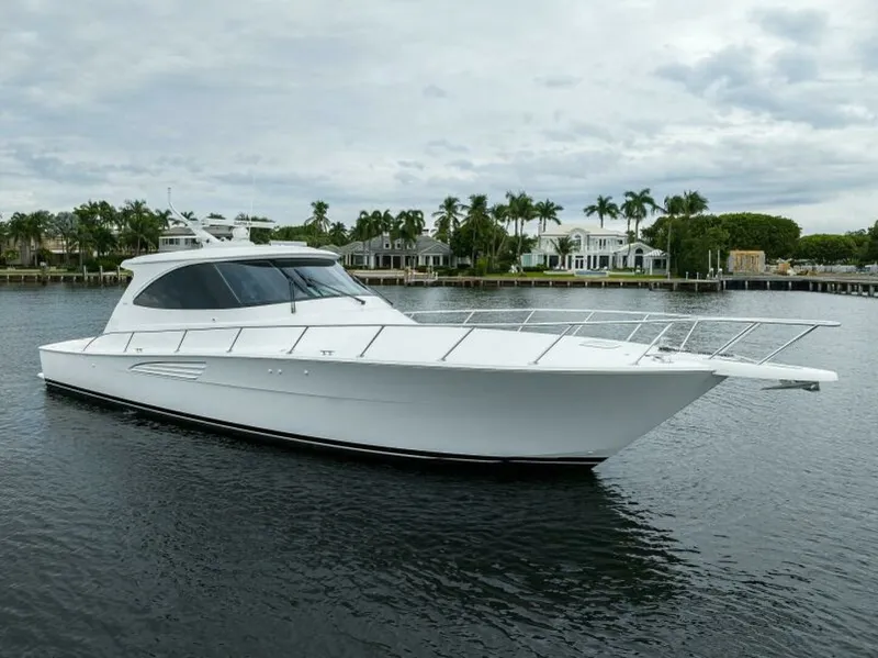 Slide: The Image of Viking 54 - TROUBLE FREE - Starboard Bow Profile 2024 Viking 54 Sport Coupe TROUBLE FREE - 7648997