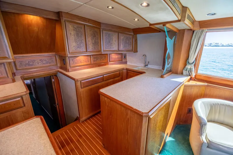 Slide: The Image of 1998 Miller Marine 60' Convertible CAT'N'AROUND-Galley 3 - 4351068