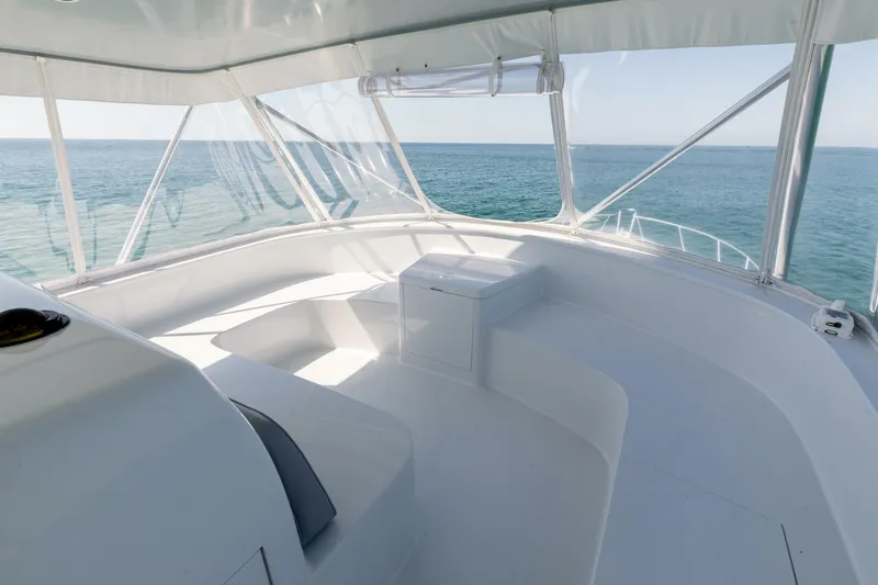 Slide: The Image of 1998 Miller Marine 60' Convertible CAT'N'AROUND-Helm Seating - 4351089