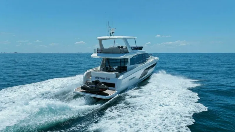 Slide: The Image of 2022 59 Prestige Flybridge - How Sweet It Its - Running Profile  - 6096776