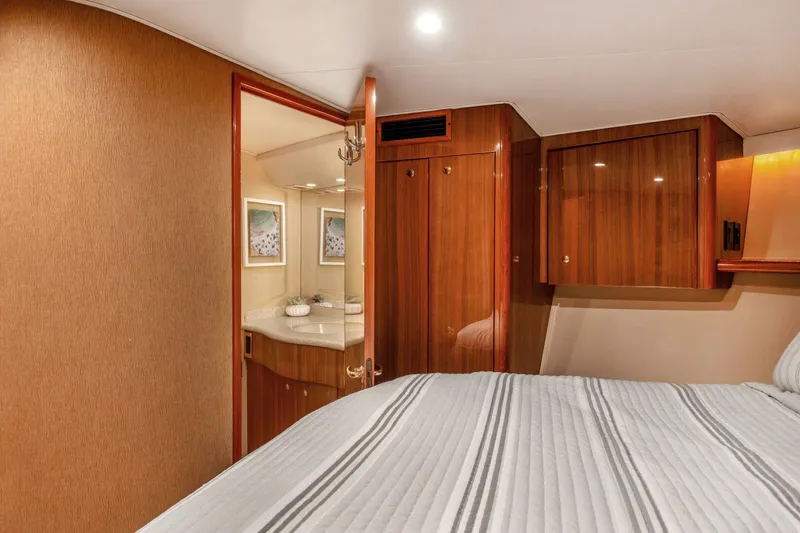 Slide: The Image of 2005 Viking 61 Enclosed Bridge _It Don_t Matta_ Forward Stateroom (1) - 4387155
