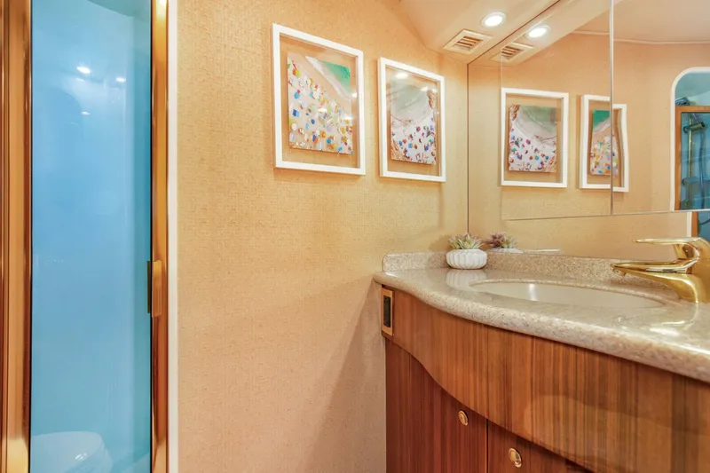 Slide: The Image of 2005 Viking 61 Enclosed Bridge _It Don_t Matta_ Forward Stateroom Head - 4387157