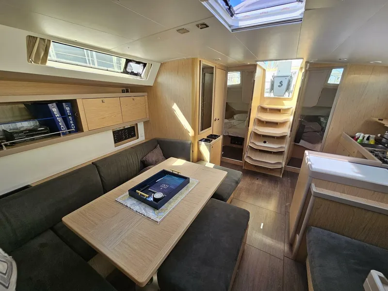 Slide: The Image of 2017 Beneteau Oceanis 45 Salon looking aft - 4502728