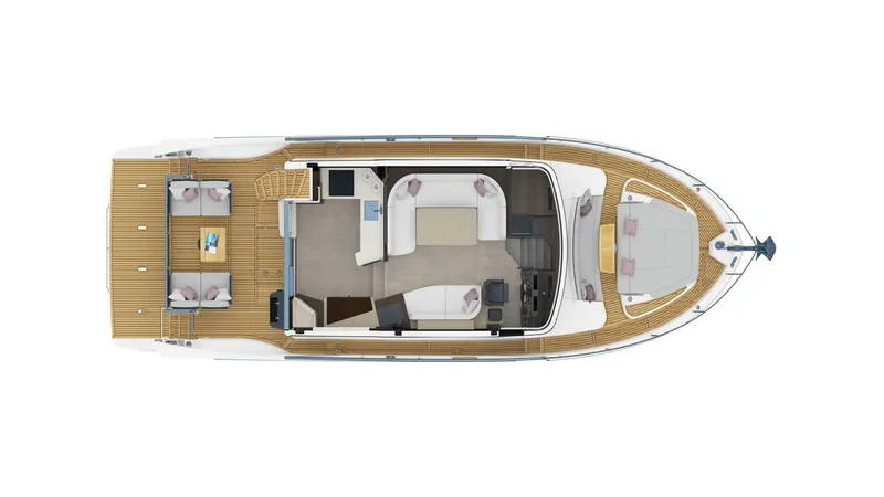 Slide: The Image of 2025 53 Absolute Navetta - Main Deck Layout - 4535171