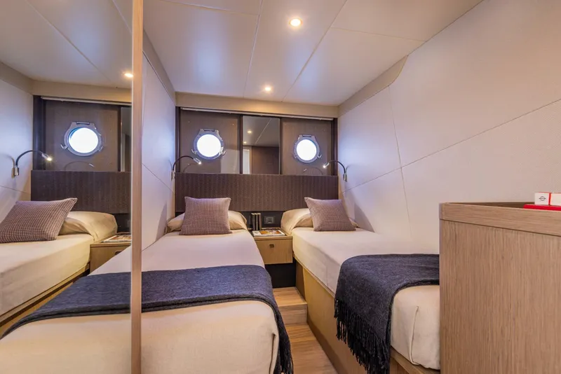 Slide: The Image of 2026 56 Absolute Flybridge - Sistership Guest Stateroom - 4543038